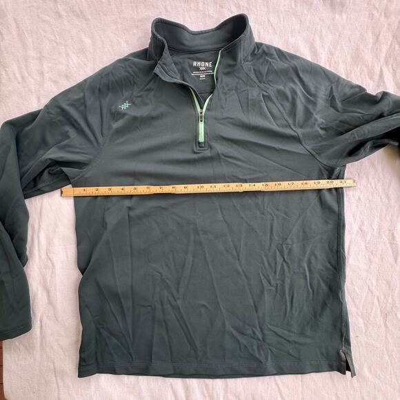 Rhône Men’s Session‎ Quarter 1/4 Zip Pullover In Wild Forest Shirt green Medium - Picture 5 of 8